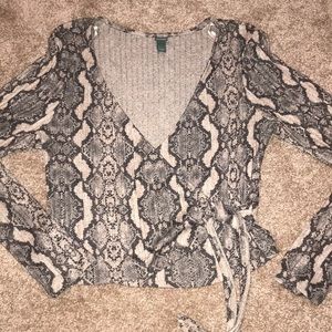 Snake Skin Wrap Long Sleeve